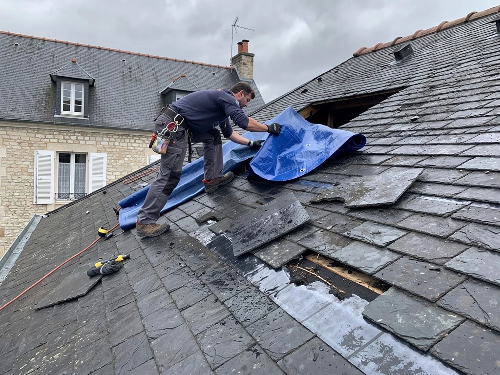 bâchage urgent toiture