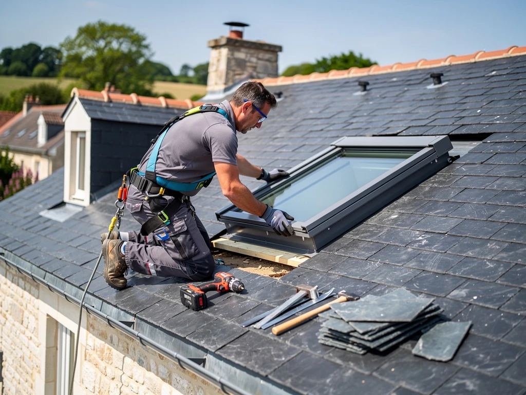 pose fenêtre toit velux